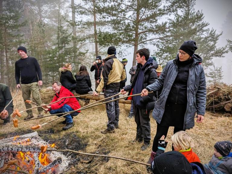 Silvestrovský vejšlap v Bojanovicích. Foto: Eliška Paul Kušniráková